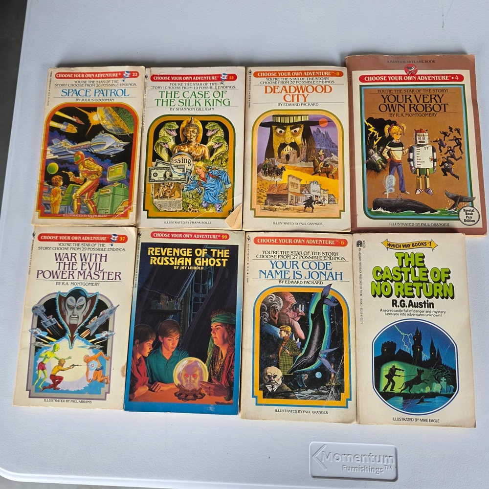 Vintage Choose Your Own Adventure & Which Way Books Paperback Lot of 8 1980s